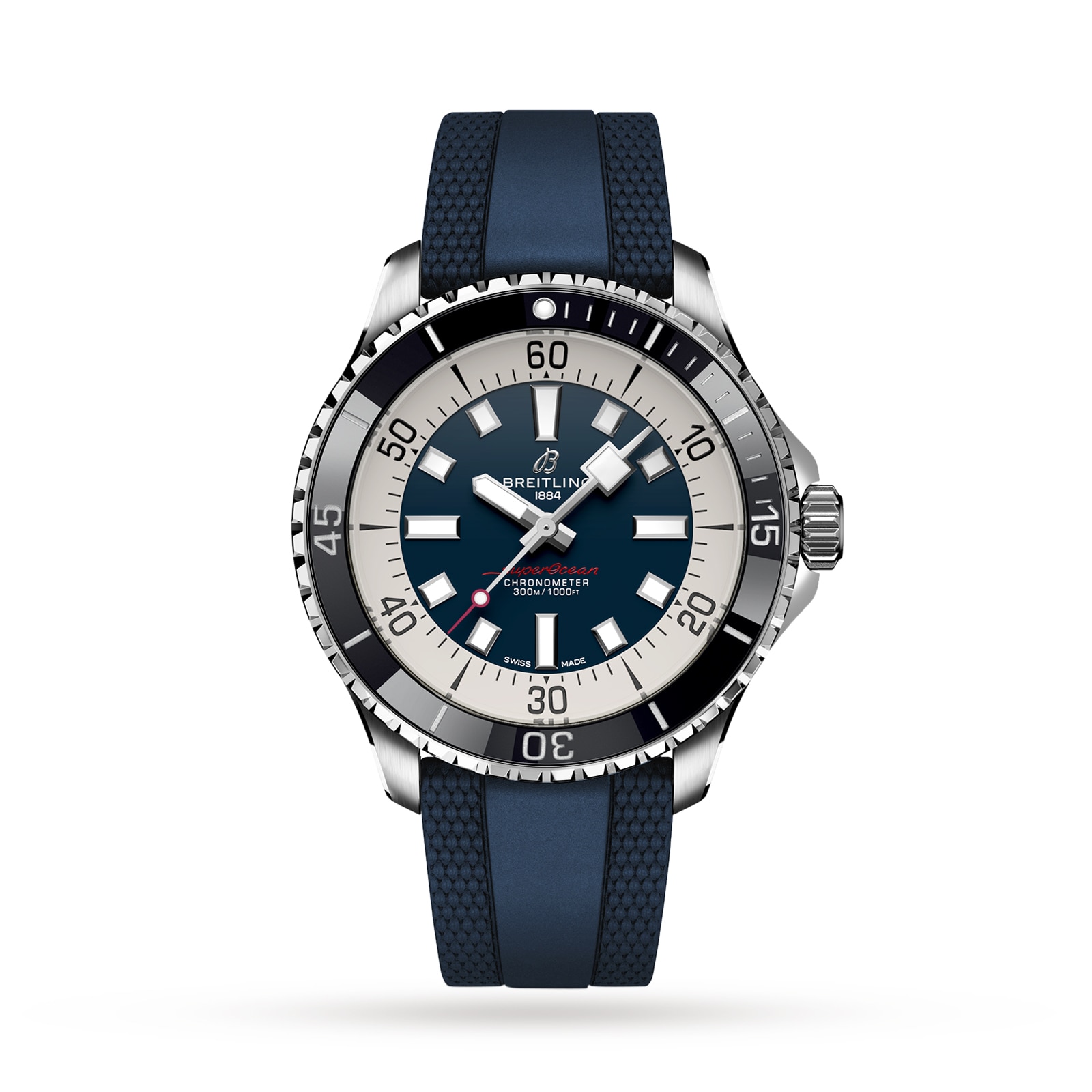 Reloj Breitling Superocean Automatico 44 de acero inoxidable con correa de caucho A17376211C1S1