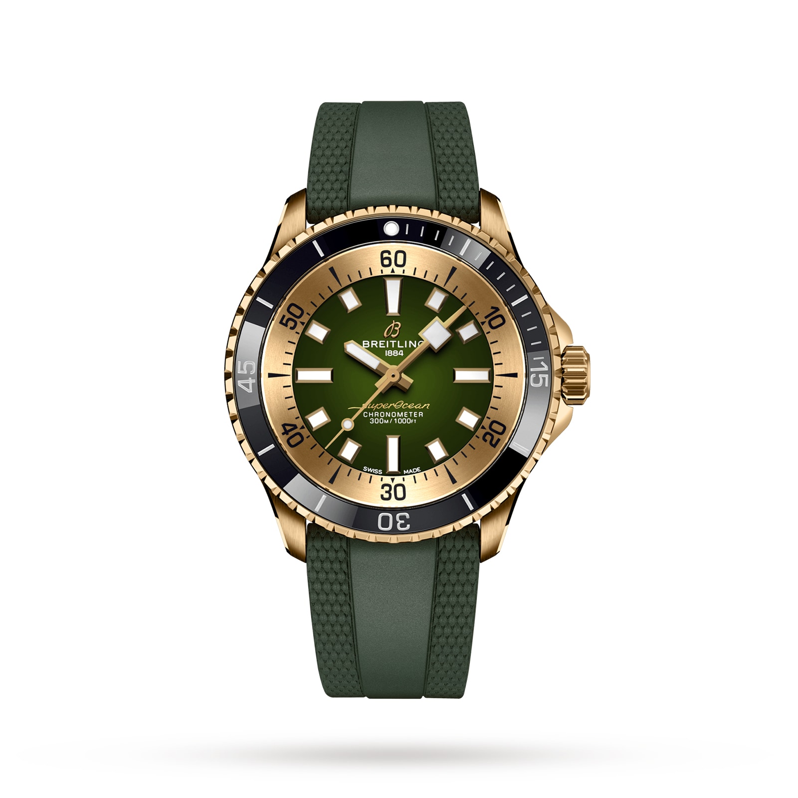 Reloj Breitling Superocean Automatico 42 Bronce Correa Caucho N17375201L1S1