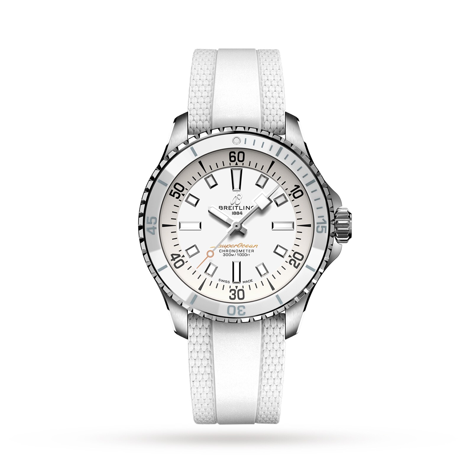 Reloj Breitling Superocean Automatico 36 de acero inoxidable con correa de caucho A17377211A1S1