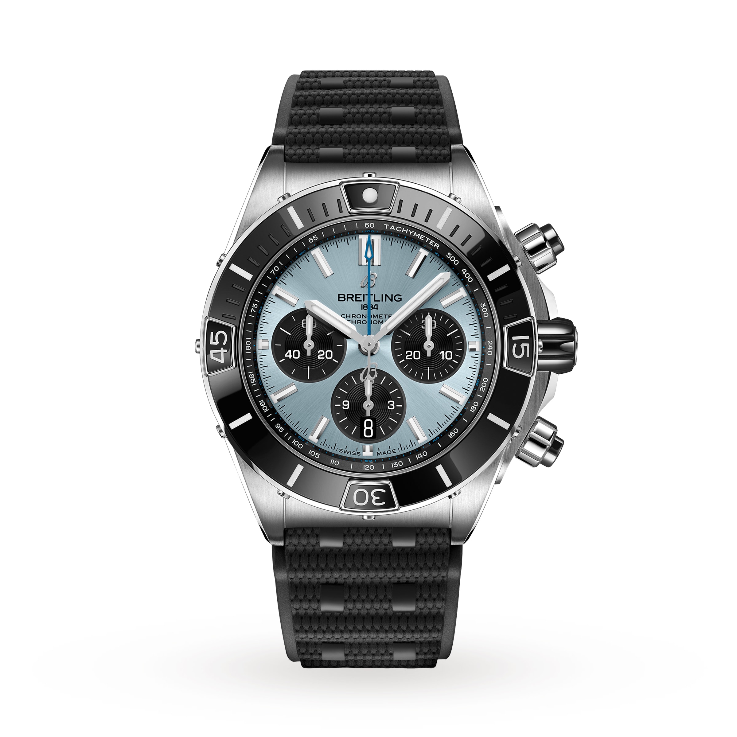 Reloj Breitling Super Chronomat B01 44 Acero inoxidable y platino - azul hielo PB0136251C1S