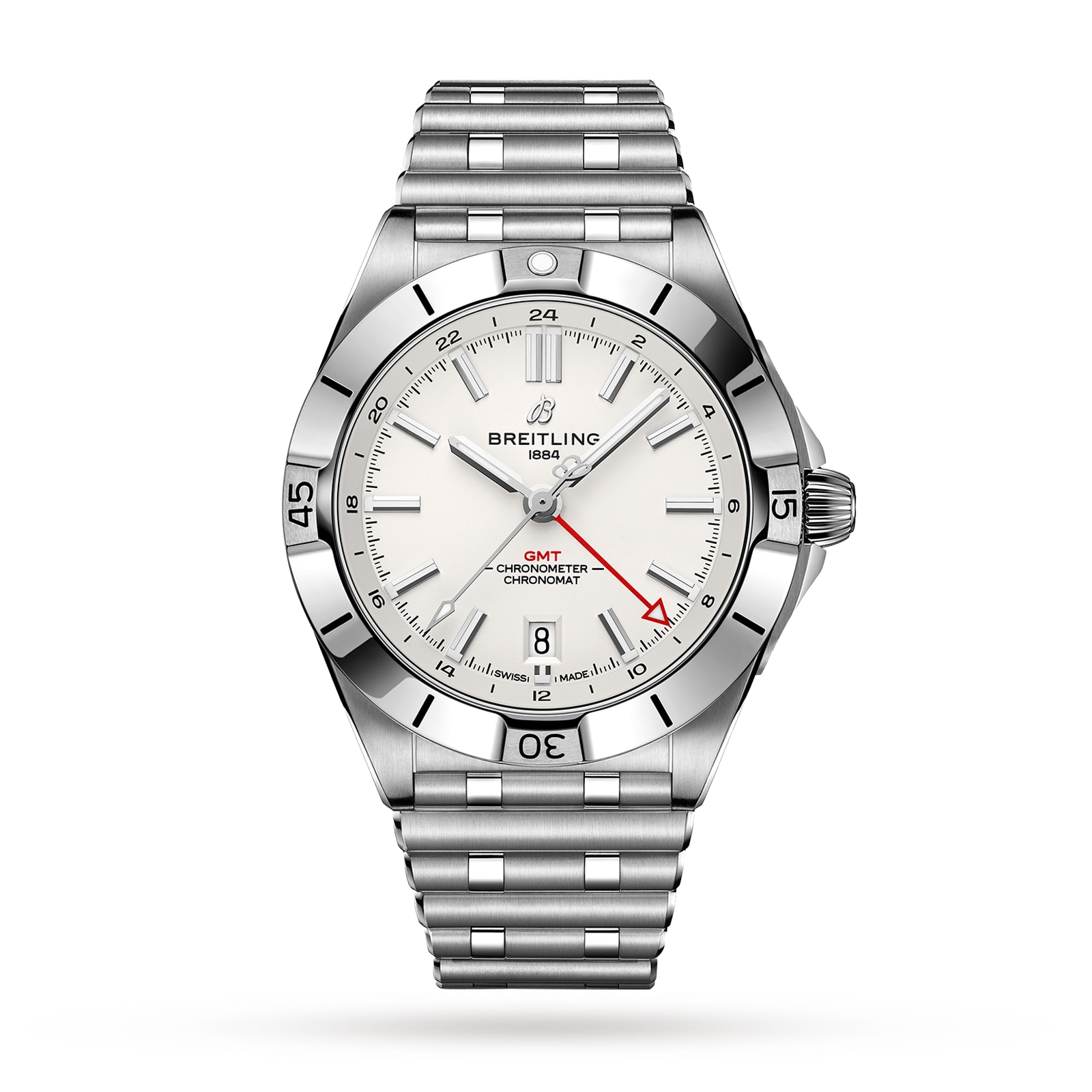 Reloj Breitling Chronomat Automatico GMT 40 con esfera blanca A32398101A1A1