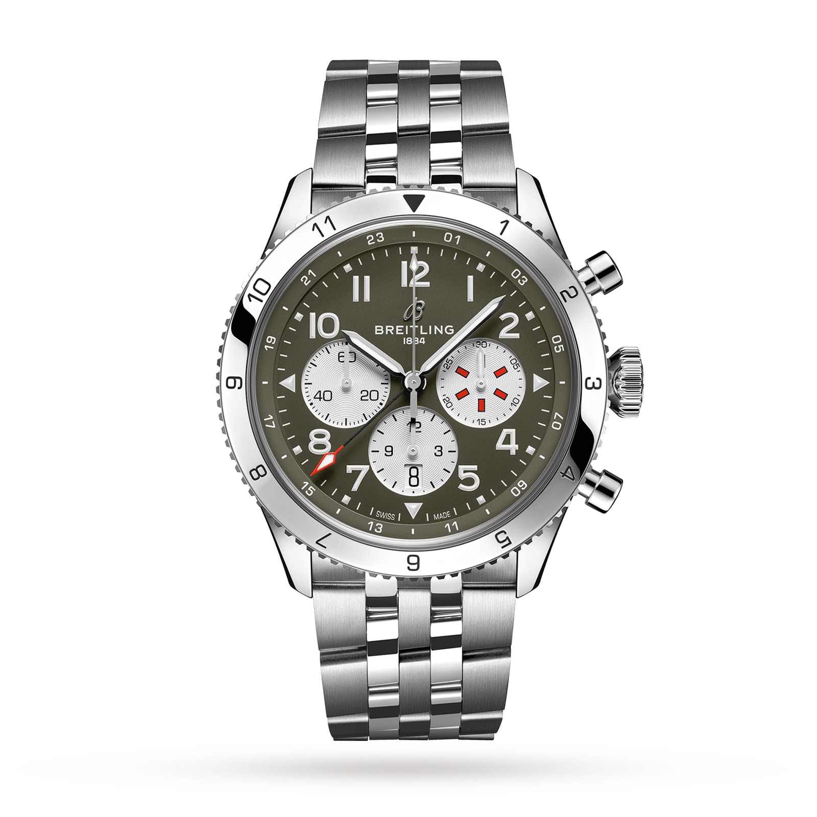 Reloj Breitling Super AVI B04 Cronografo GMT 46 Curtiss Warhawk AB04452A1L1A1