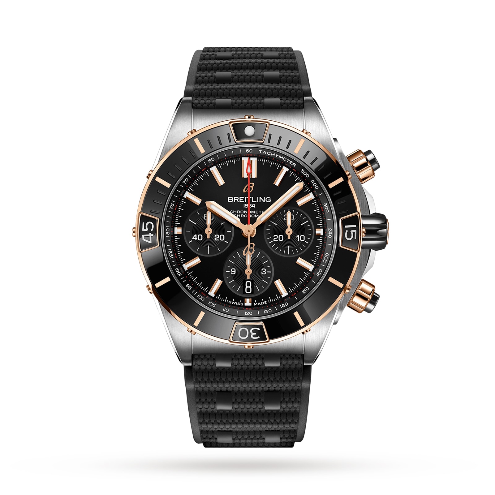 Reloj Breitling Super Chronomat B01 44 de acero inoxidable y oro rojo de 18 k UB0136251B1S1
