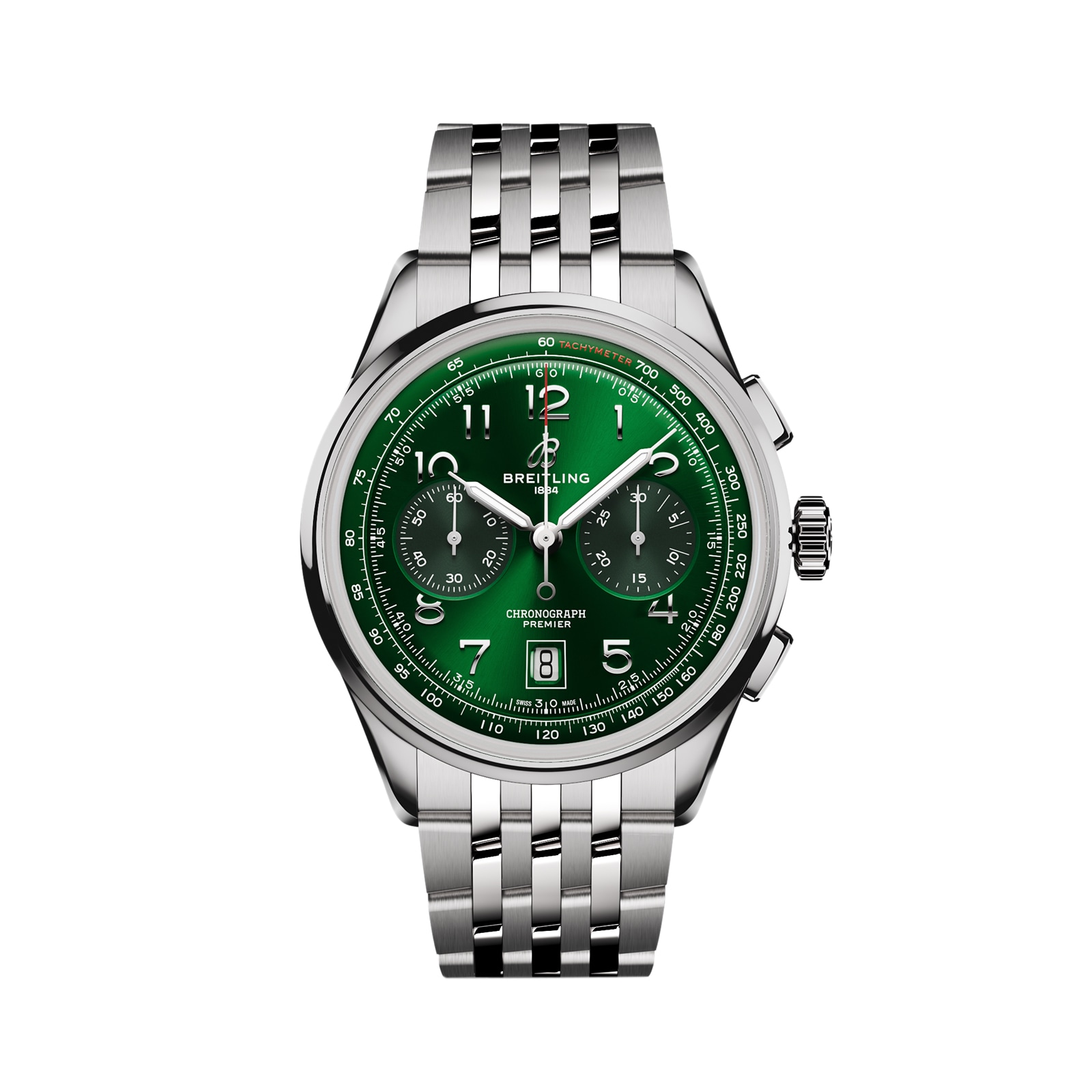 Reloj Breitling Premier B01 Cronografo 42mm para hombre Acero inoxidable verde AB0145371L1A1