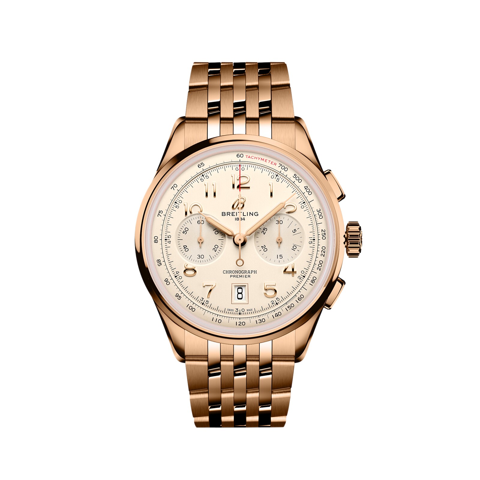 Reloj Breitling Premier B01 Cronografo 42 mm para hombre Plata Oro rosa de 18 quilates RB0145371G1R1