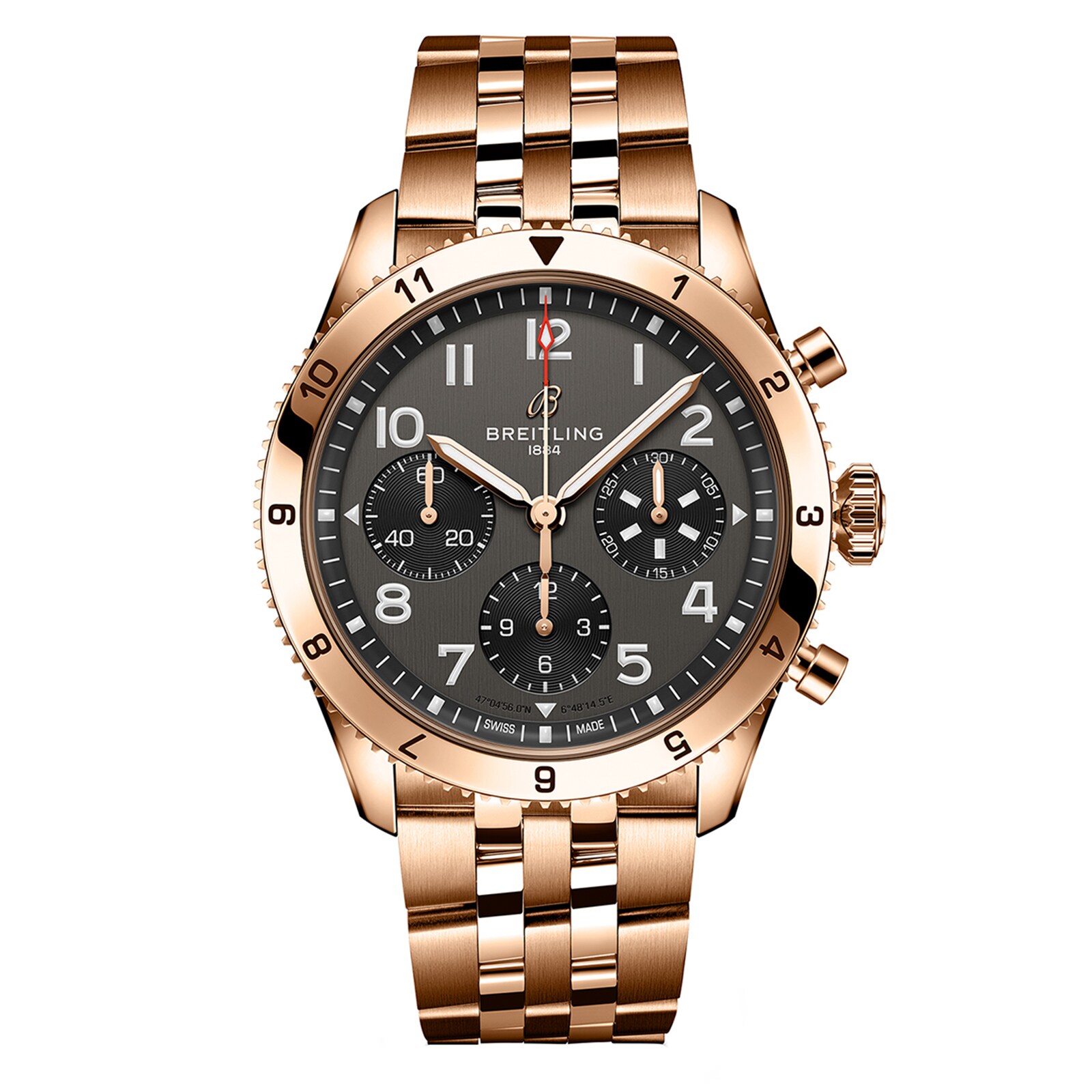 Reloj Breitling Classic AVI Cronografo 42 P-51 Mustang de oro rojo de 18 quilates R233801A1B1R1