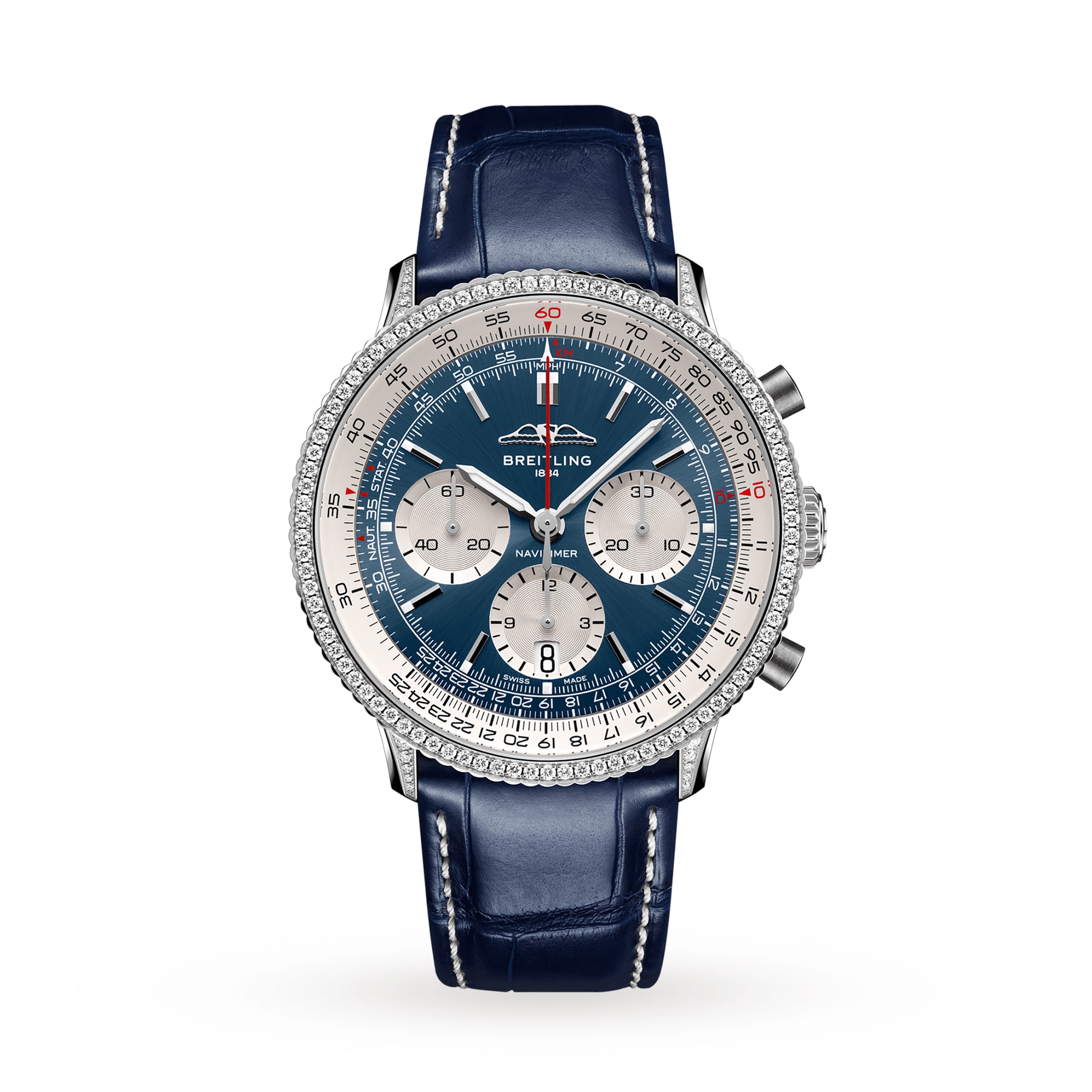 Reloj Breitling Navitimer Cronografo 41mm para hombre Esfera azul con ojos blancos AB0139631C1P1