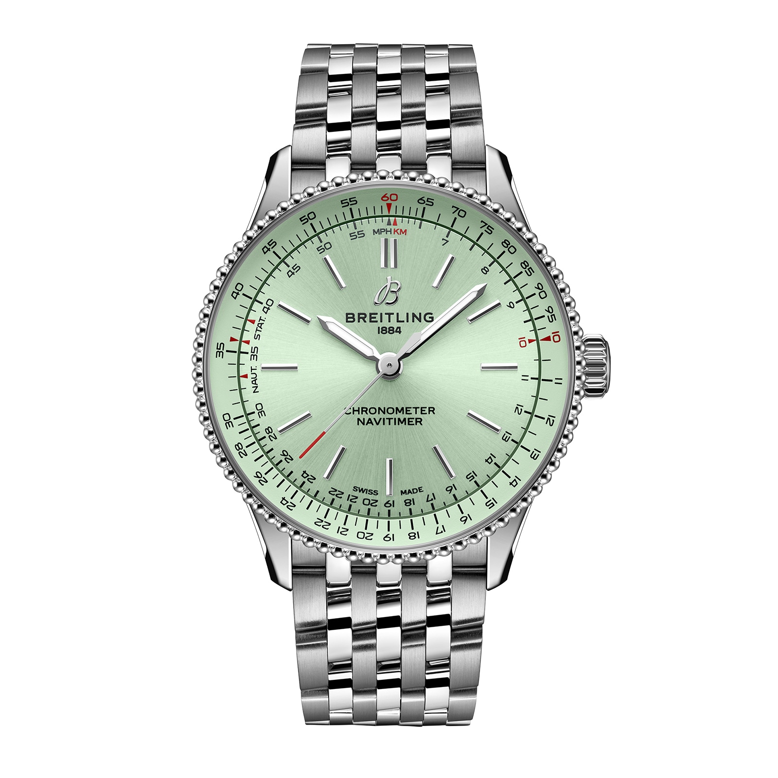 Reloj Breitling Navitimer 36 mm para mujer verde A17327361L1A1