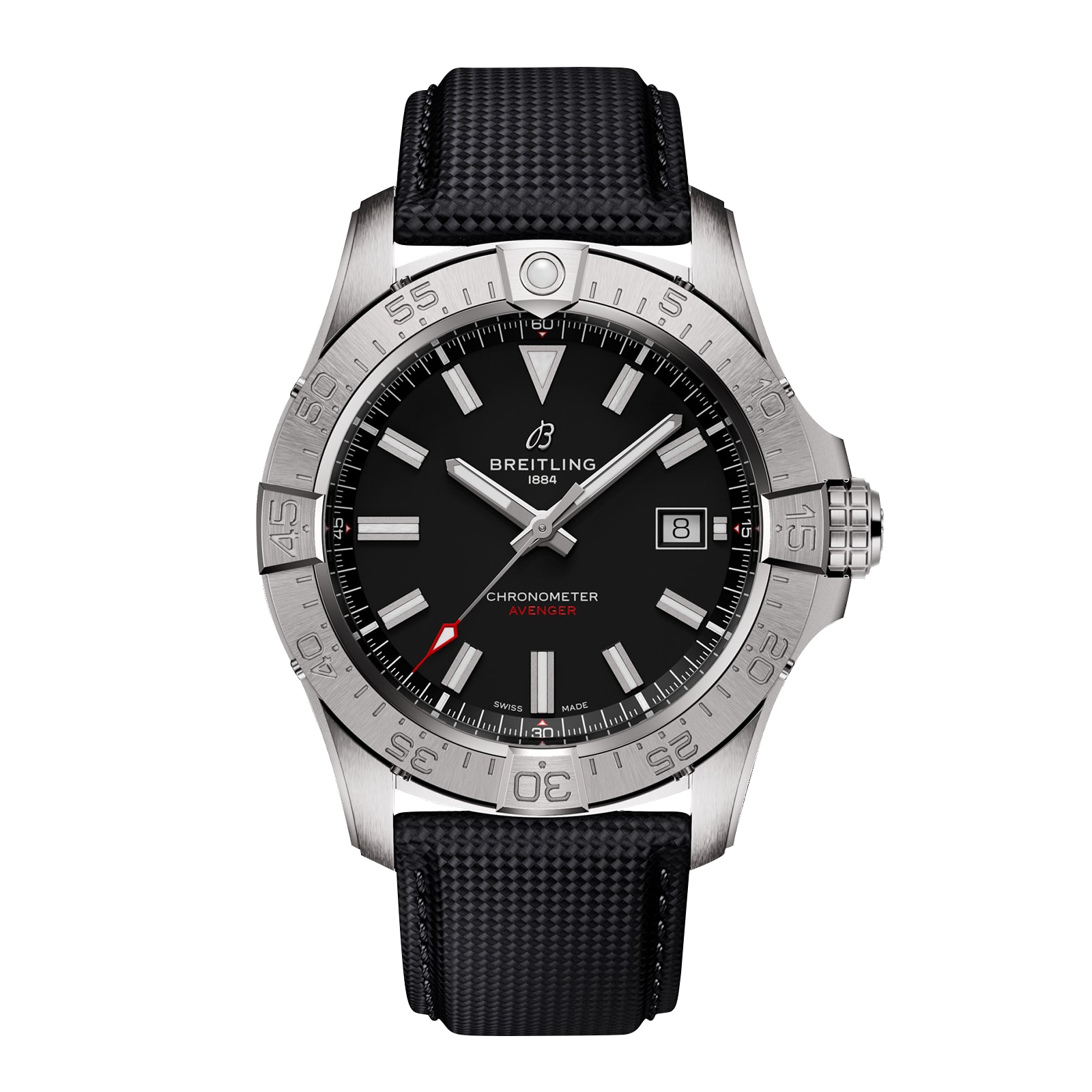 Reloj Breitling Avenger Automatico 42mm para hombre Cuero negro A17328101B1X1