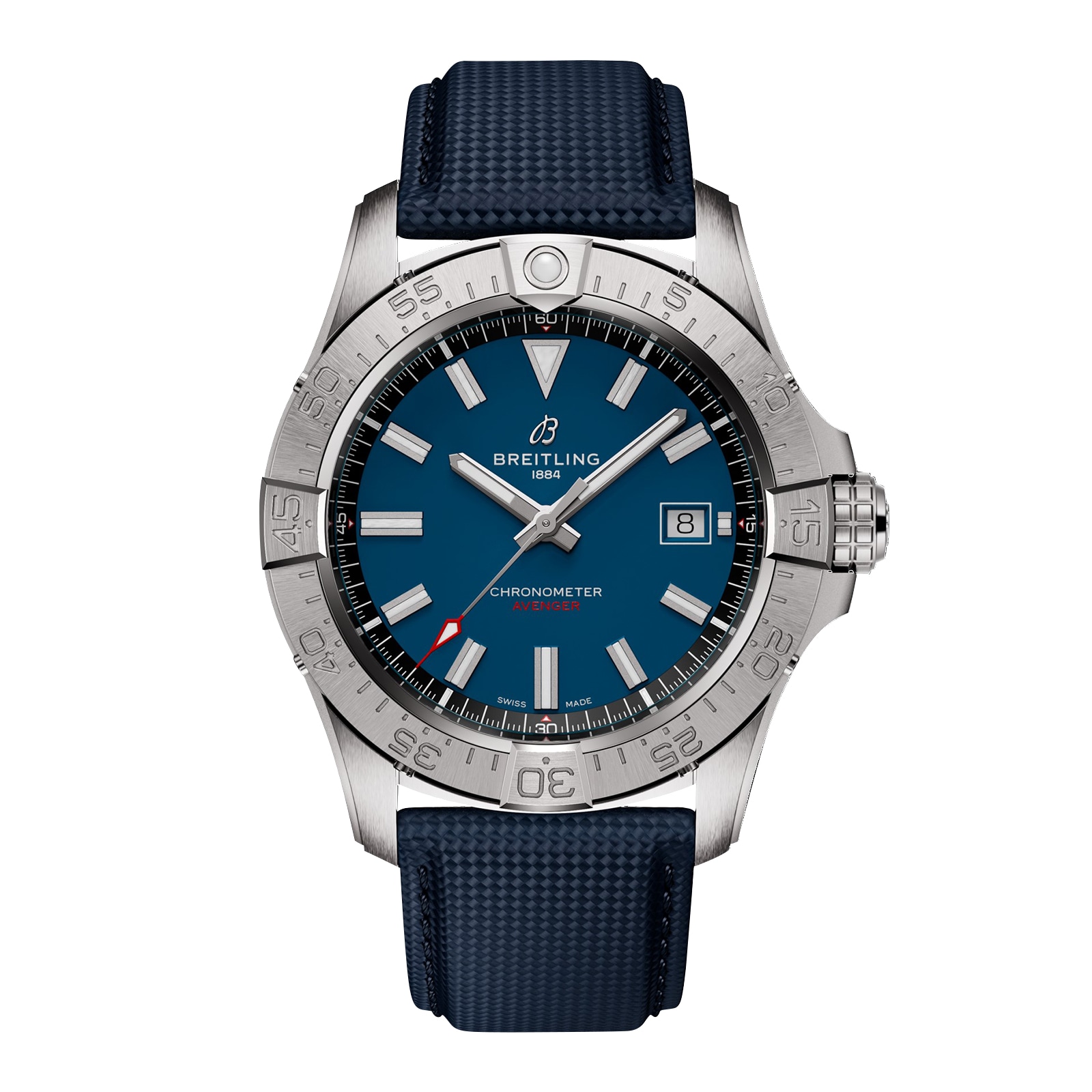 Reloj Breitling Avenger Automatico 42mm para hombre Cuero azul A17328101C1X1