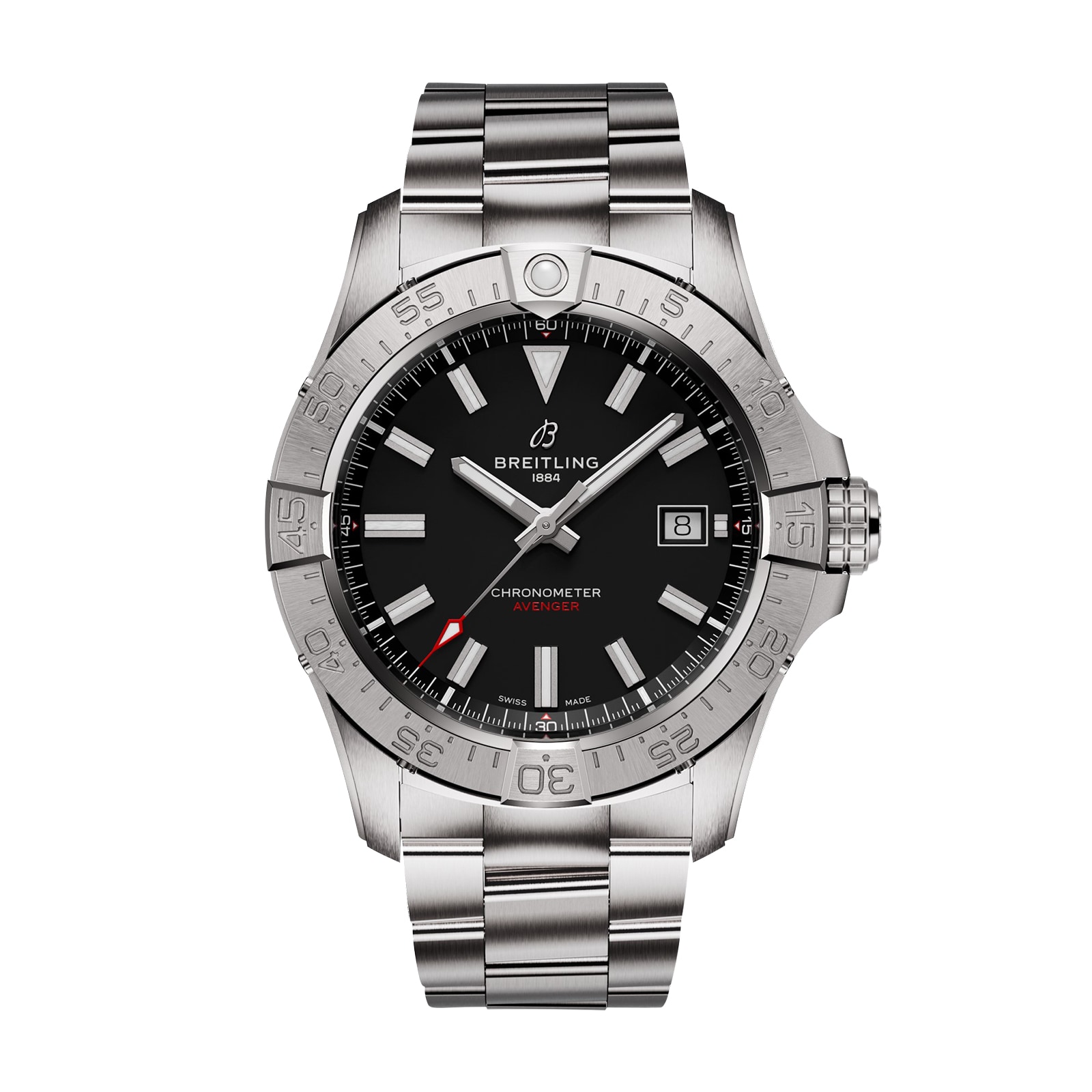 Reloj Breitling Avenger Automatico 42mm para hombre Acero inoxidable negro A17328101B1A1