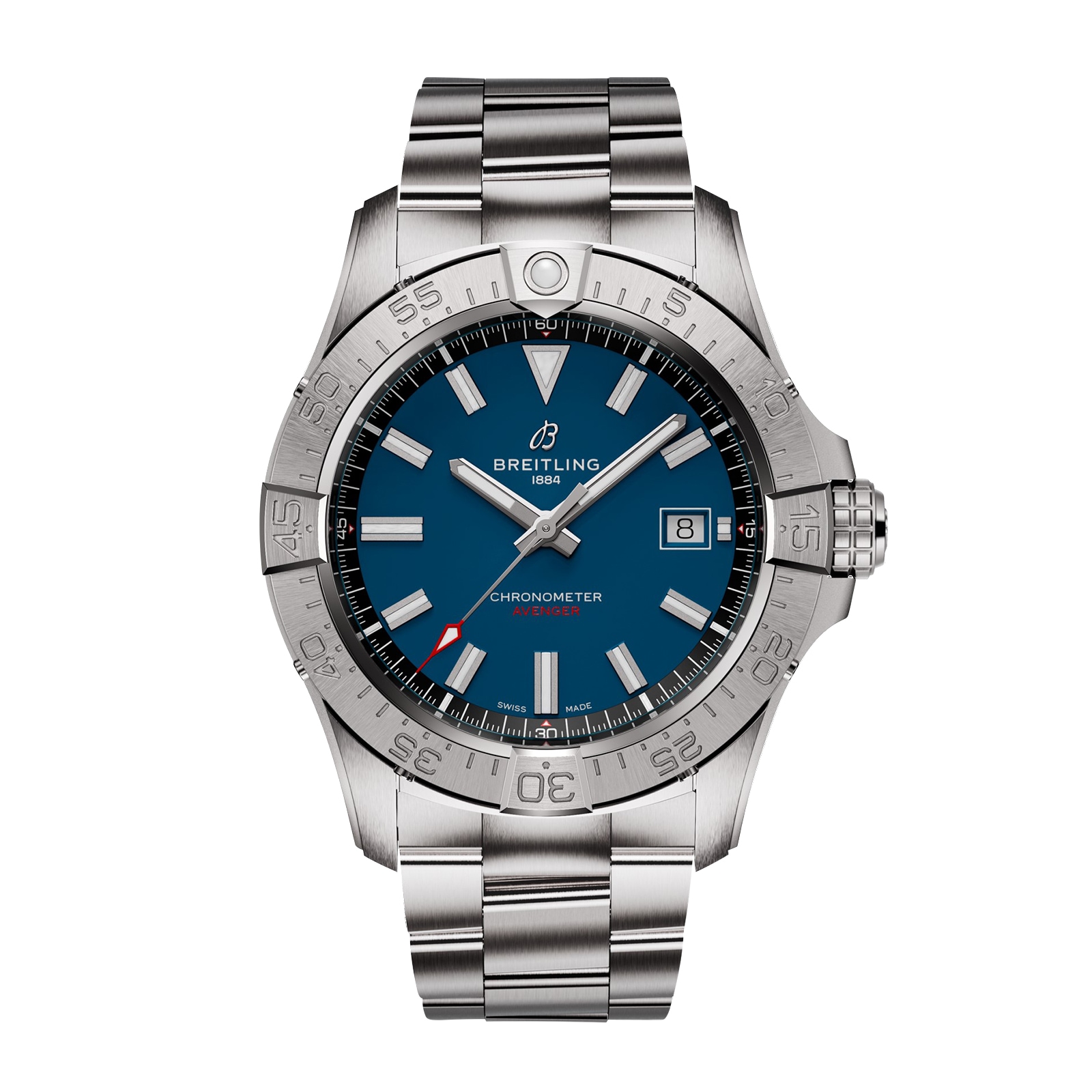 Reloj Breitling Avenger Automatico 42mm para hombre Acero inoxidable azul A17328101C1A1