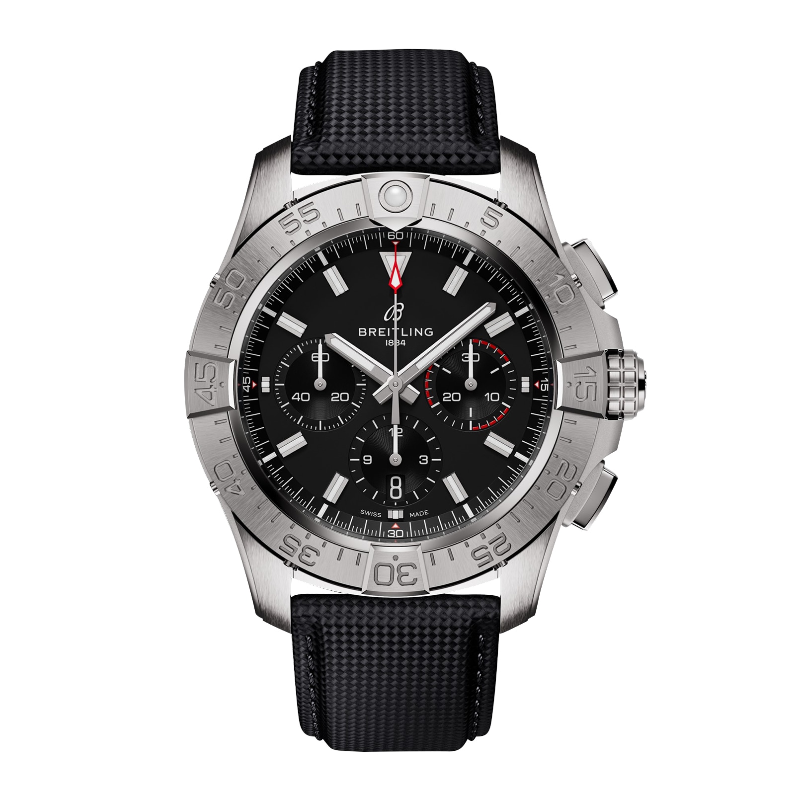 Reloj Breitling Avenger Cronografo B01 44mm para hombre Cuero negro AB0147101B1X1