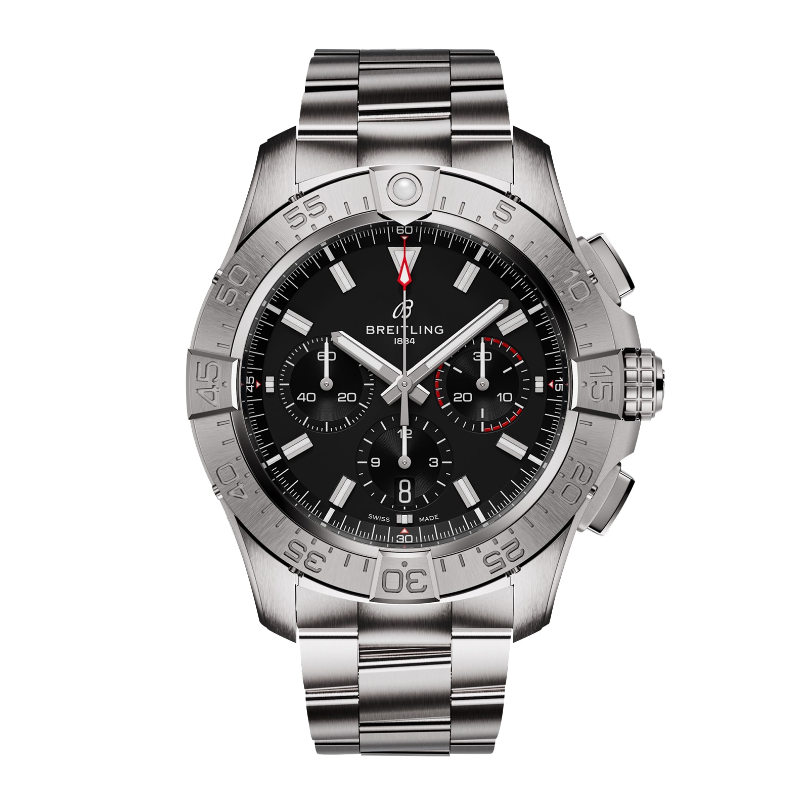 Reloj Breitling Avenger Cronografo B01 44mm para hombre Acero inoxidable negro AB0147101B1A1