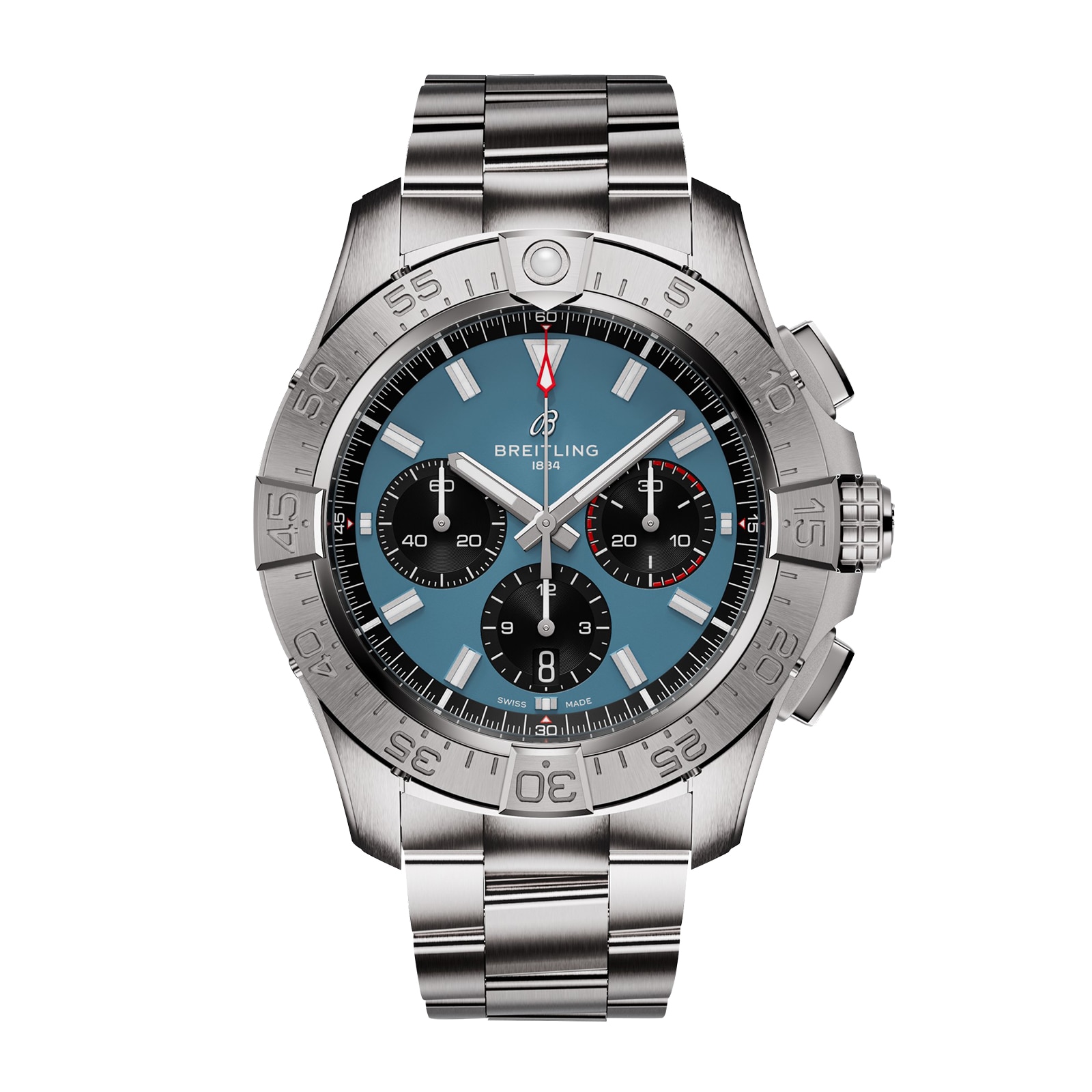 Reloj Breitling Avenger Chronograph B01 44mm para hombre Acero inoxidable azul AB0147101C1A1