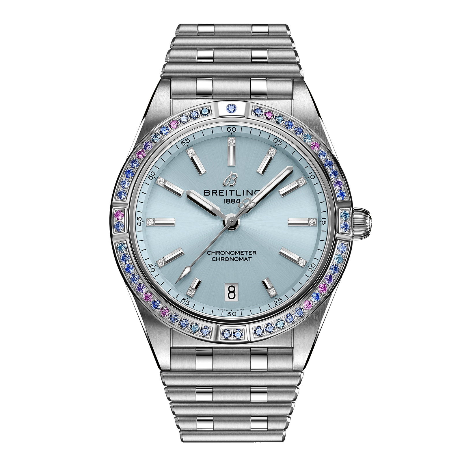 Reloj Breitling Chronomat Automatico 36 South Sea Ice Blue Pulsera de acero inoxidable para mujer G10380611C1G1