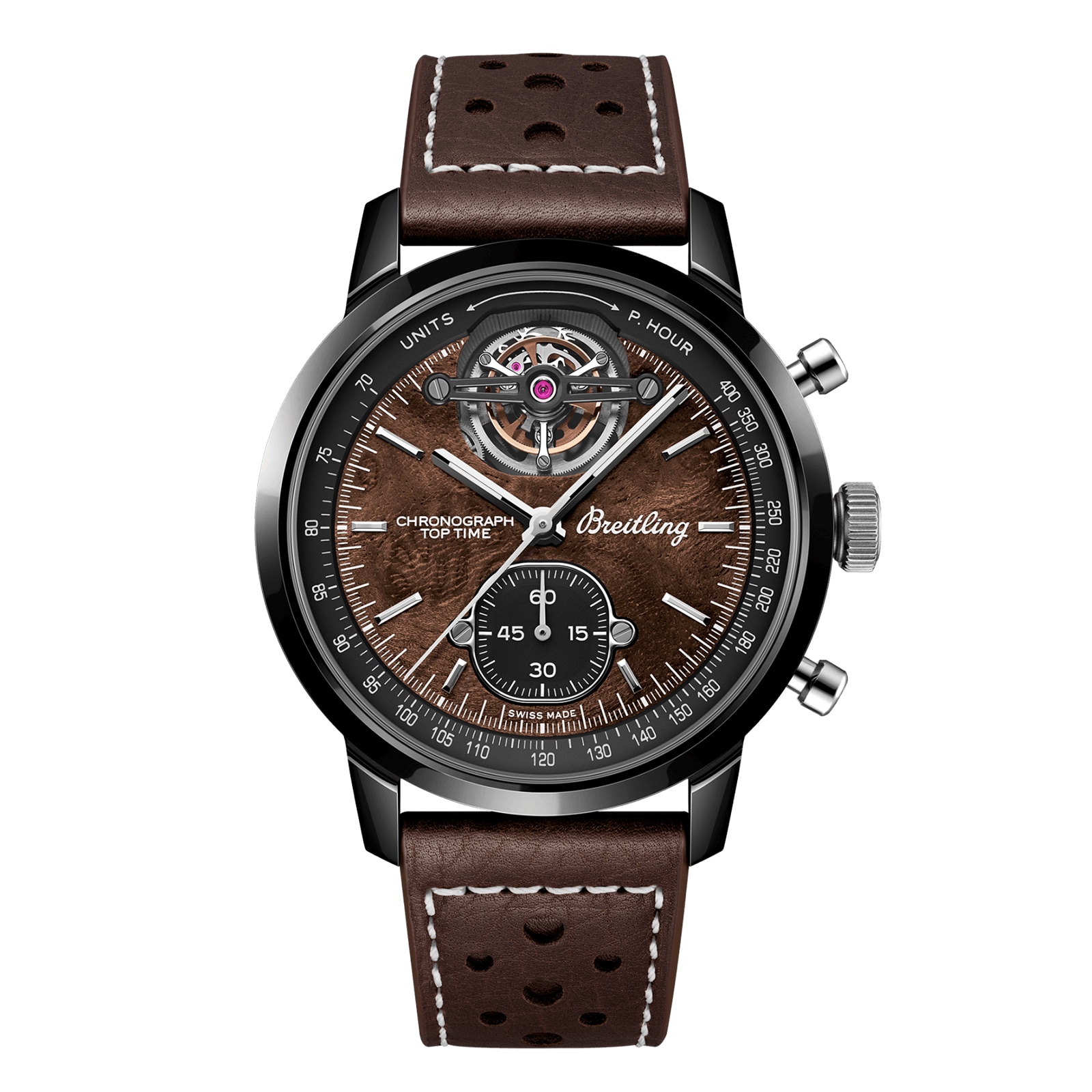 Reloj Breitling Top Time B21 Chevrolet Corvette Tourbillon 42 mm para hombre Marron SB21252A1Q1X1