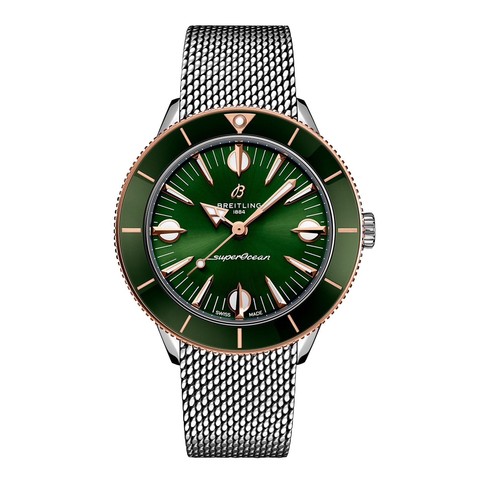 Reloj Breitling Superocean Heritage '57 Highlands Capsule 38 mm para hombre verde 2 correas U10340361L1A1