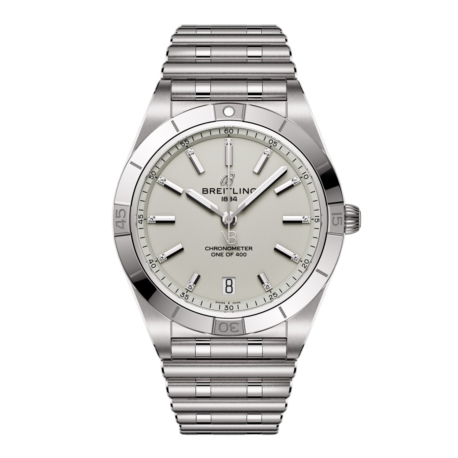Reloj Breitling Chronomat Automatico 36 mm Victoria Beckham de mujer de edicion limitada gris paloma A103801A1G1A1