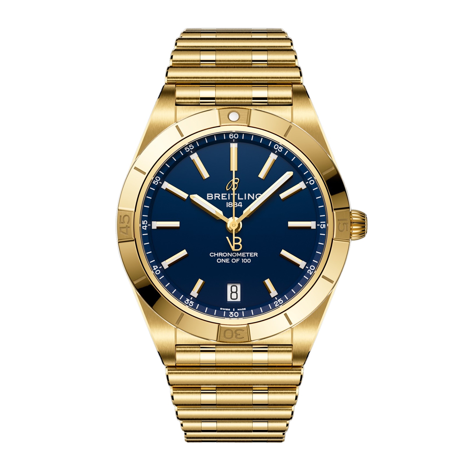Reloj Breitling Chronomat Automatico 36 mm Victoria Beckham Edicion limitada para mujer Azul medianoche Oro amarillo K103801A1C1K1