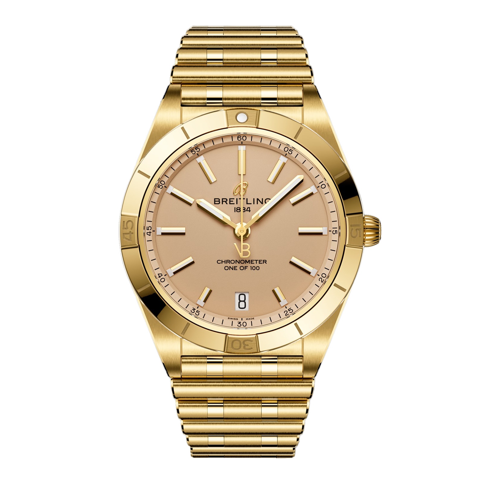 Reloj Breitling Chronomat Automatico 36 mm Victoria Beckham Edicion limitada para mujer Oro amarillo arena K103801A1A1K1