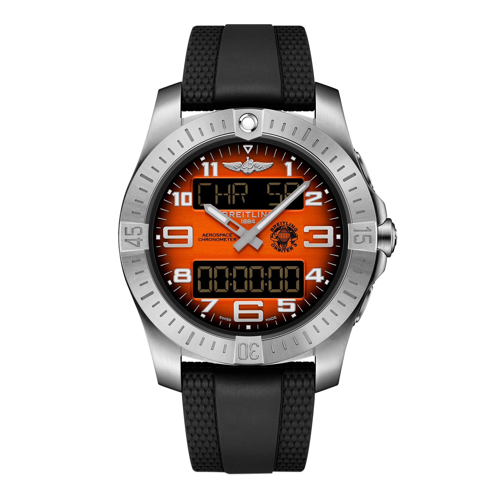 Reloj Breitling Aerospace B70 Orbiter 25th Anniversary 43mm para hombre Caucho naranja EB70101A1O1S1