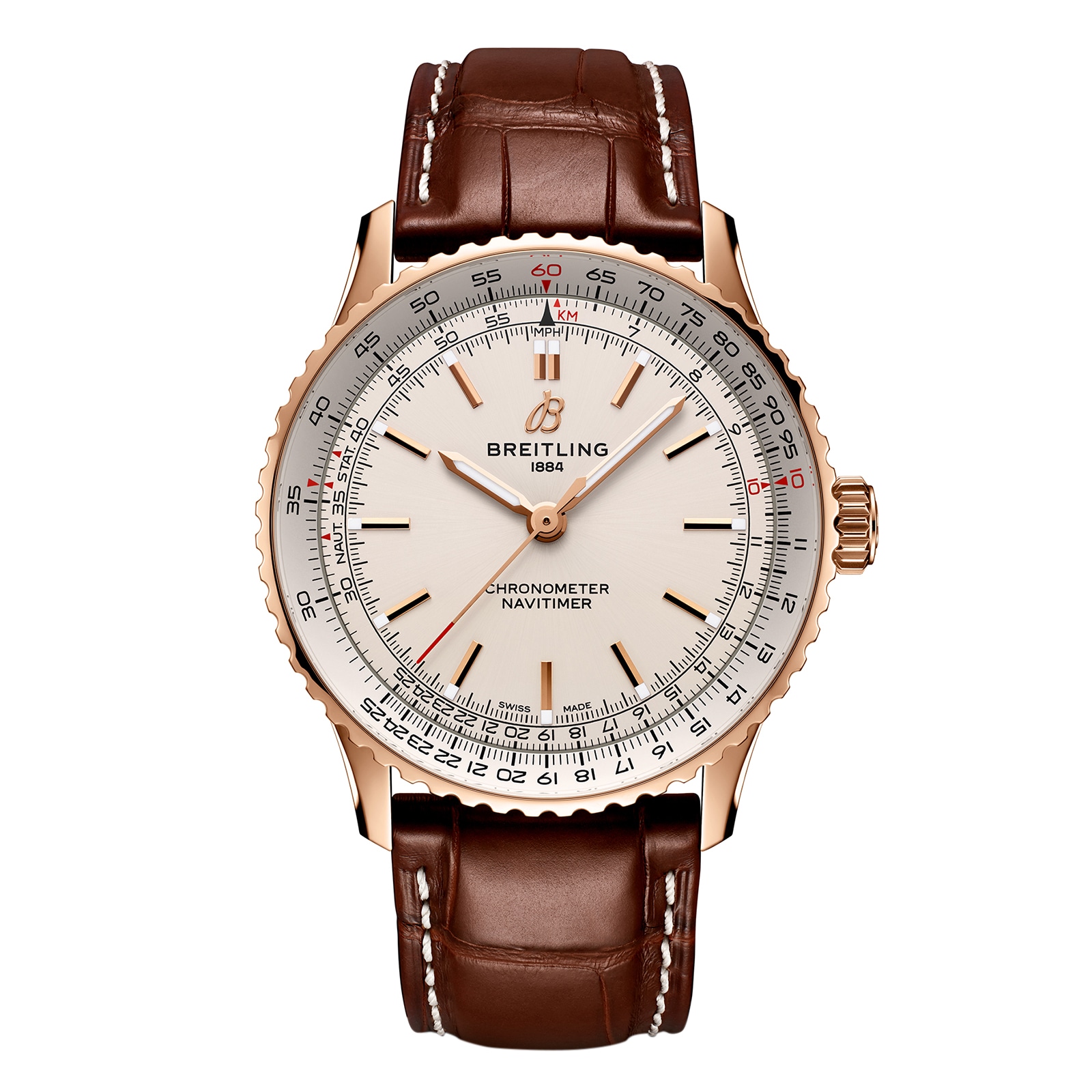 Reloj Breitling Navitimer Automatico 41mm para hombre Plata Oro rosa de 18k R17329F41G1P1