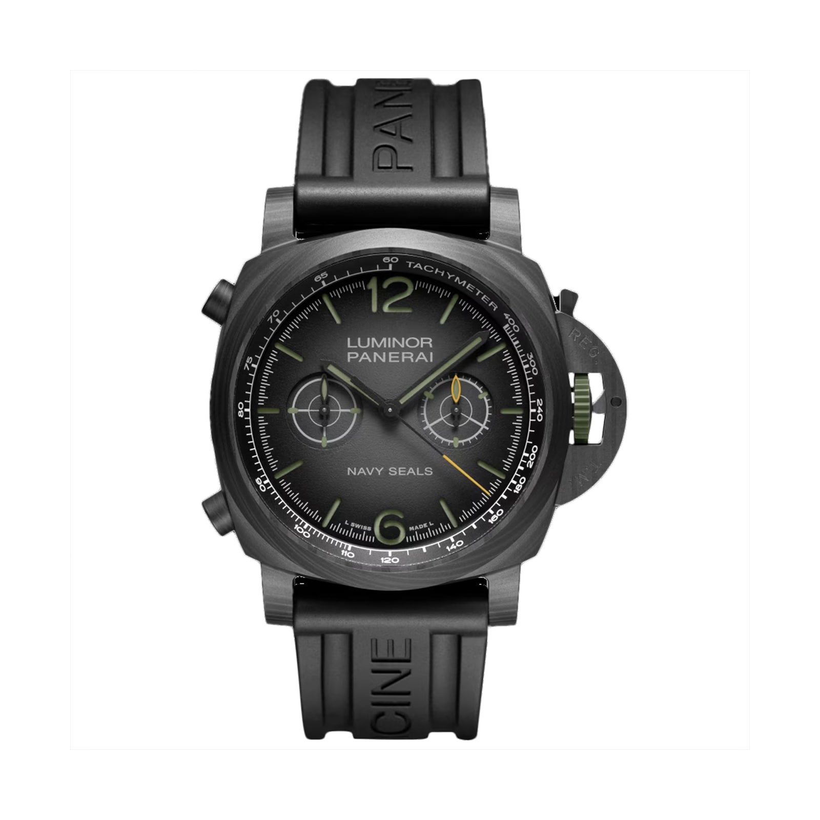 Reloj Panerai Luminor Chrono Carbotech Navy SEALs 44mm para hombre Negro PAM01419