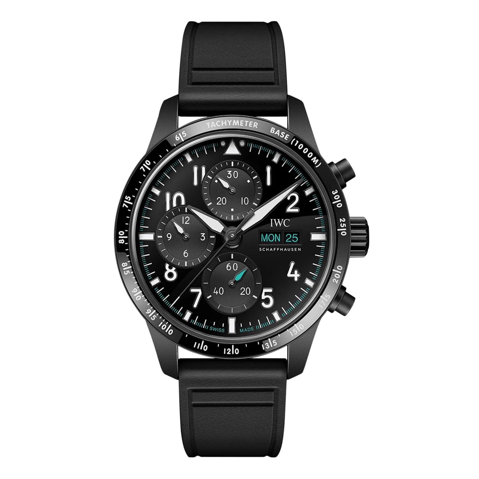 Reloj IWC Pilot Performance Chronograph 41mm Mercedes AMG Petronas Formula OneTM Team para hombre Caucho negro IW388306