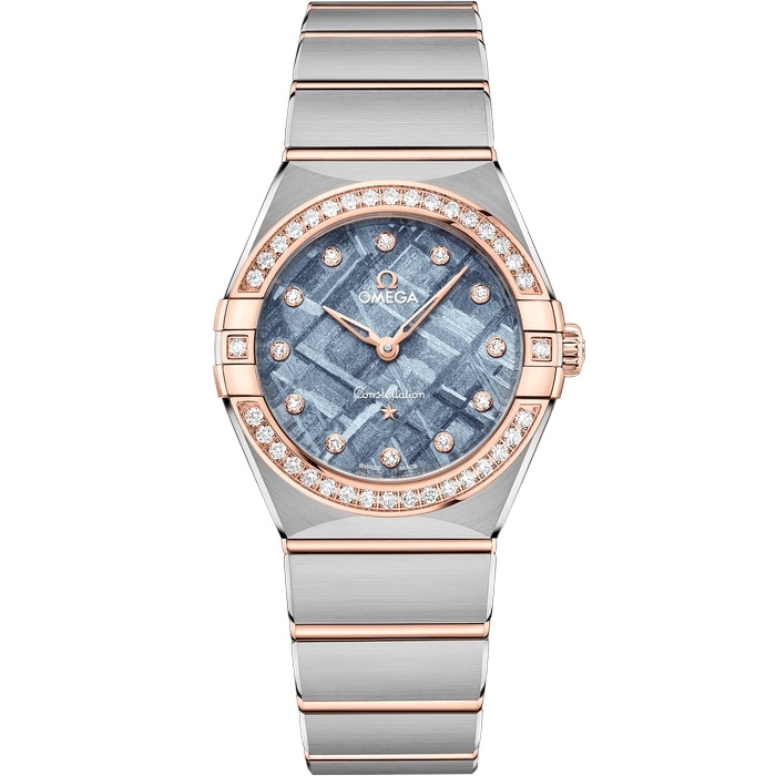 Omega 131.25.28.60.99.001 Constellation Manhattan 28 Quartz Stainless Steel - Sedna Gold - Diamond / Ice Blue Meteorite