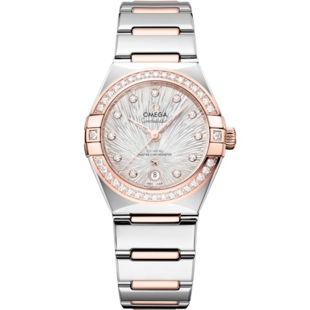 Omega 131.25.29.20.52.003 Constellation Manhattan 29 Co-Axial Master Chronometer Stainless Steel - Sedna Gold - Diamond / Canopus Supernova / Bracelet