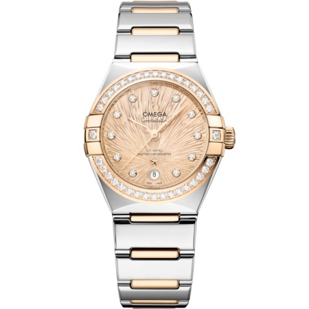 Omega 131.25.29.20.58.002 Constellation Manhattan 29 Co-Axial Master Chronometer Stainless Steel - Moonshine Gold - Diamond / Champagne Supernova