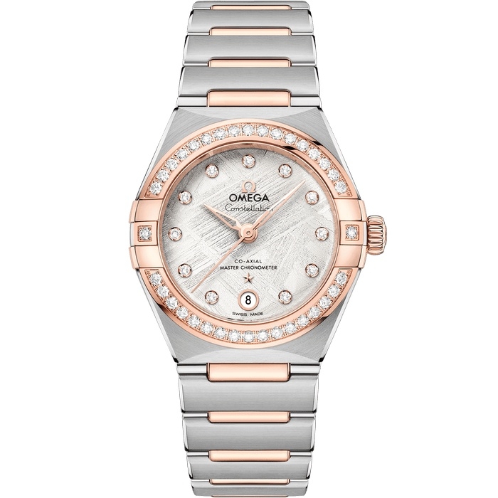 Omega 131.25.29.20.99.001 Constellation Manhattan 29 Co-Axial Master Chronometer Stainless Steel - Sedna Gold - Diamond / Silver Meteorite