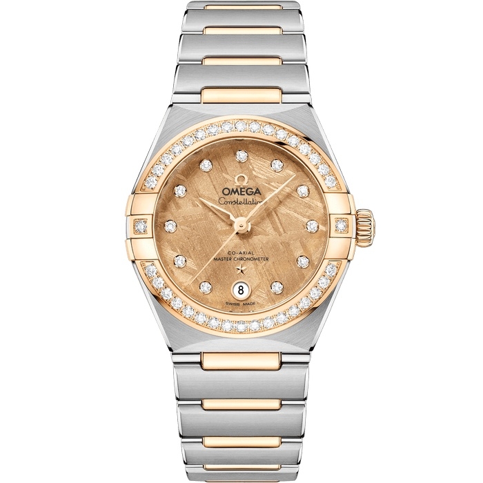 Omega Constellation Manhattan 29 131.25.29.20.99.002 Co-Axial Master Chronometer Acero Inoxidable Oro Amarillo Diamante Meteorito Moonshine