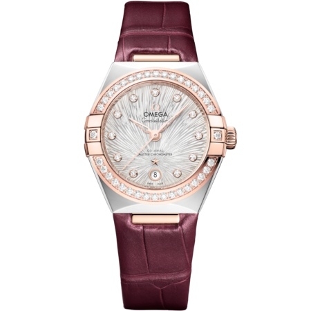 Omega 131.28.29.20.52.001 Constellation Manhattan 29 Co-Axial Master Chronometer Stainless Steel - Sedna Gold - Diamond / Canopus Supernova / Alligator
