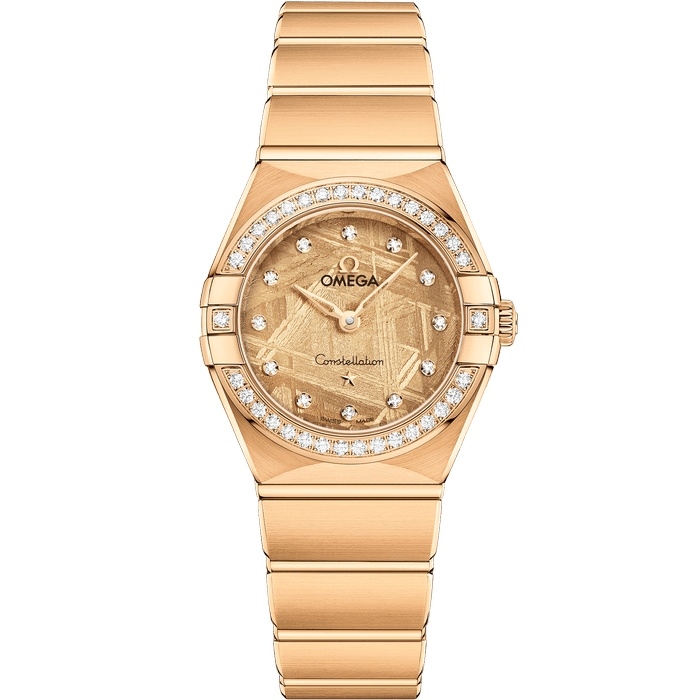 Omega 131.55.25.60.99.003 Constellation Manhattan 28 Quartz Yellow Gold - Diamond / Moonshine Meteorite