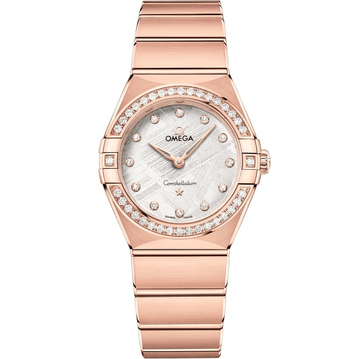Omega Constellation Manhattan 28 131.55.28.60.99.005 Quartz Oro Sedna Diamante Meteorito Plata
