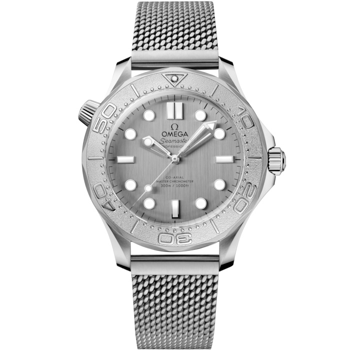 Omega Seamaster Diver 300M No-Date Master Co-Axial 42 210.30.42.20.06.002 Acero Inoxidable Titanio Gris Pulsera