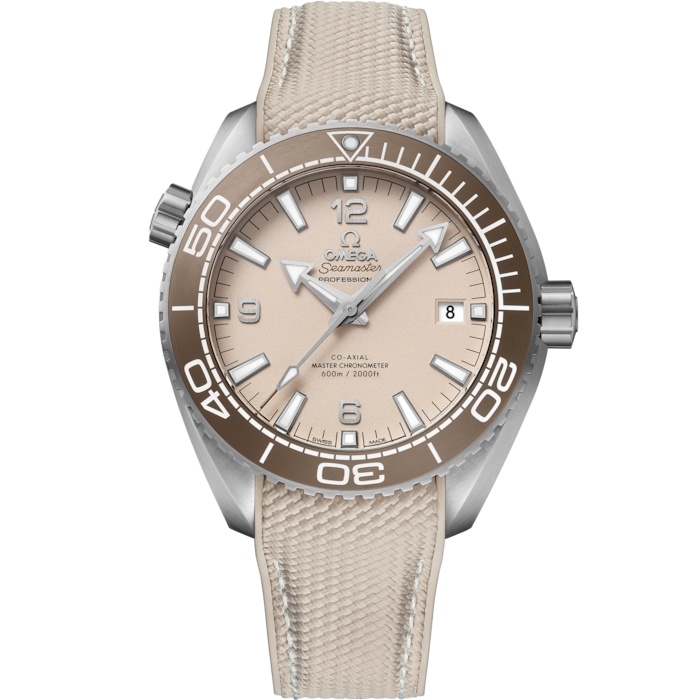 Omega Seamaster Planet Ocean 600M Co-Axial 43.5 Master Chronometer 215.32.44.21.09.001 Acero Inoxidable Beige Caucho