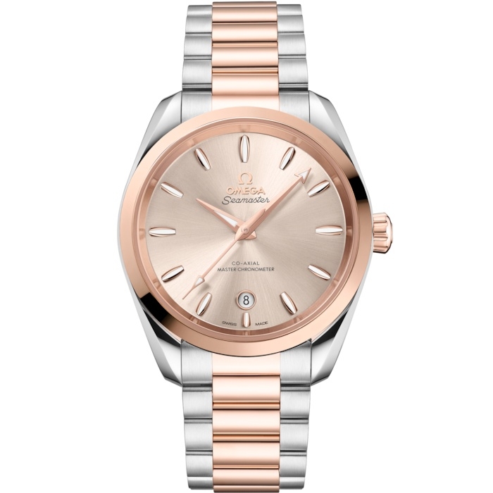 Omega Seamaster Aqua Terra 150M Shades Master Chronometer 38 220.20.38.20.09.001 Acero Inoxidable Oro Sedna Lino Pulsera