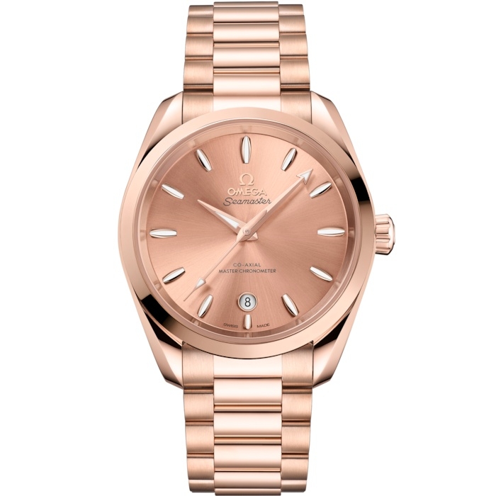 Omega Seamaster Aqua Terra 150M Shades Master Chronometer 38 220.50.38.20.10.001 Acero Inoxidable Oro Sedna Rosa Pulsera