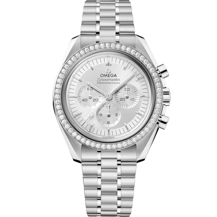 Omega Speedmaster Professional Moonwatch 3861 310.55.42.50.02.001 Oro Canopus Diamante Plata Pulsera