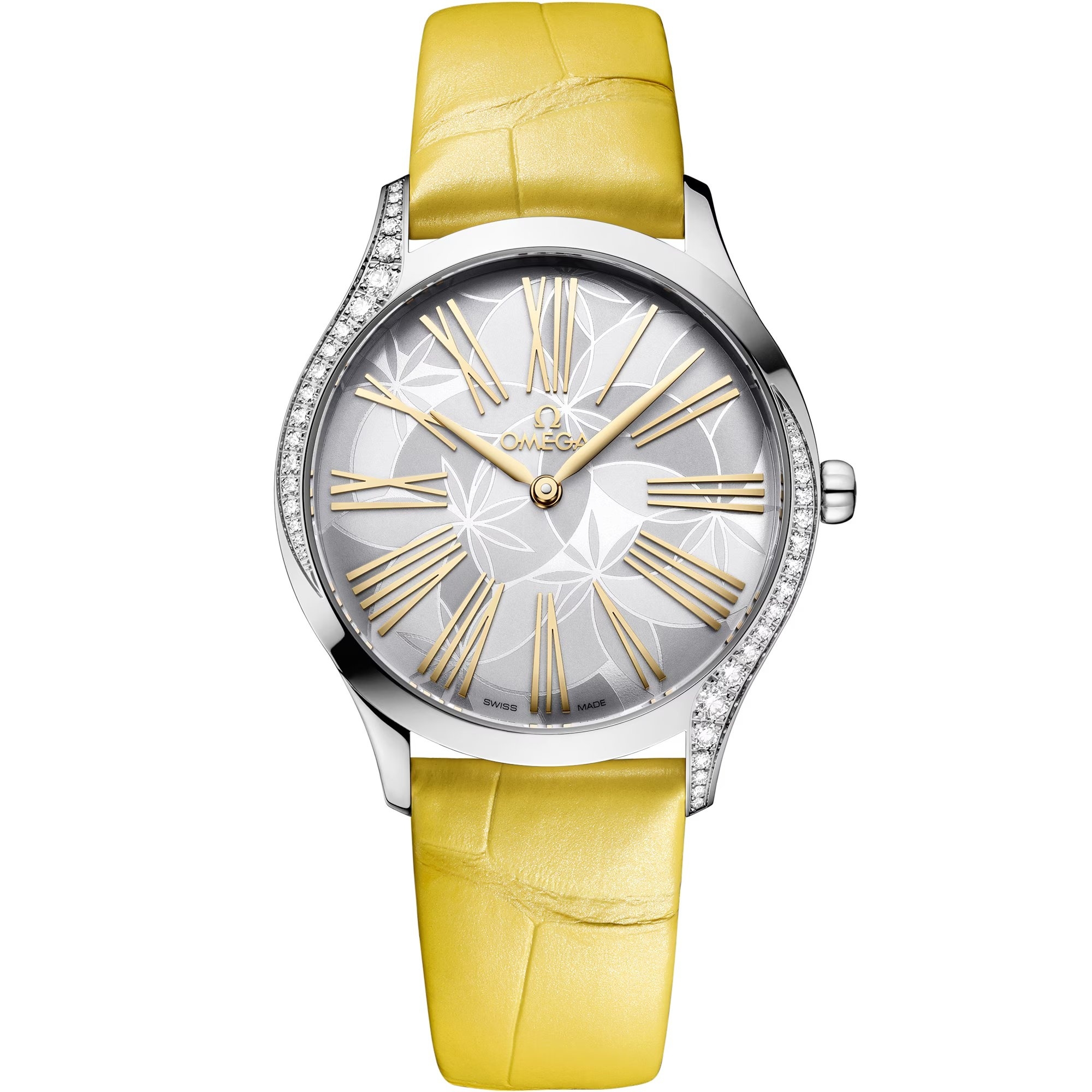 Omega De Ville Tresor 36 428.18.36.60.02.002 Acero Inoxidable Plata Frangipani Aligator