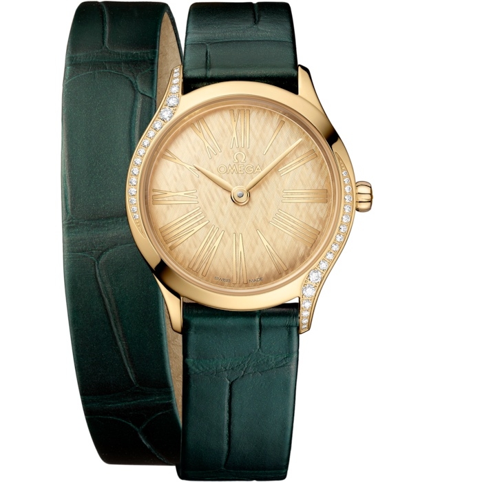 Omega Mini Tresor Quartz 26 428.58.26.60.99.002 Oro Moonshine Diamante Oro Moonshine Double Tour