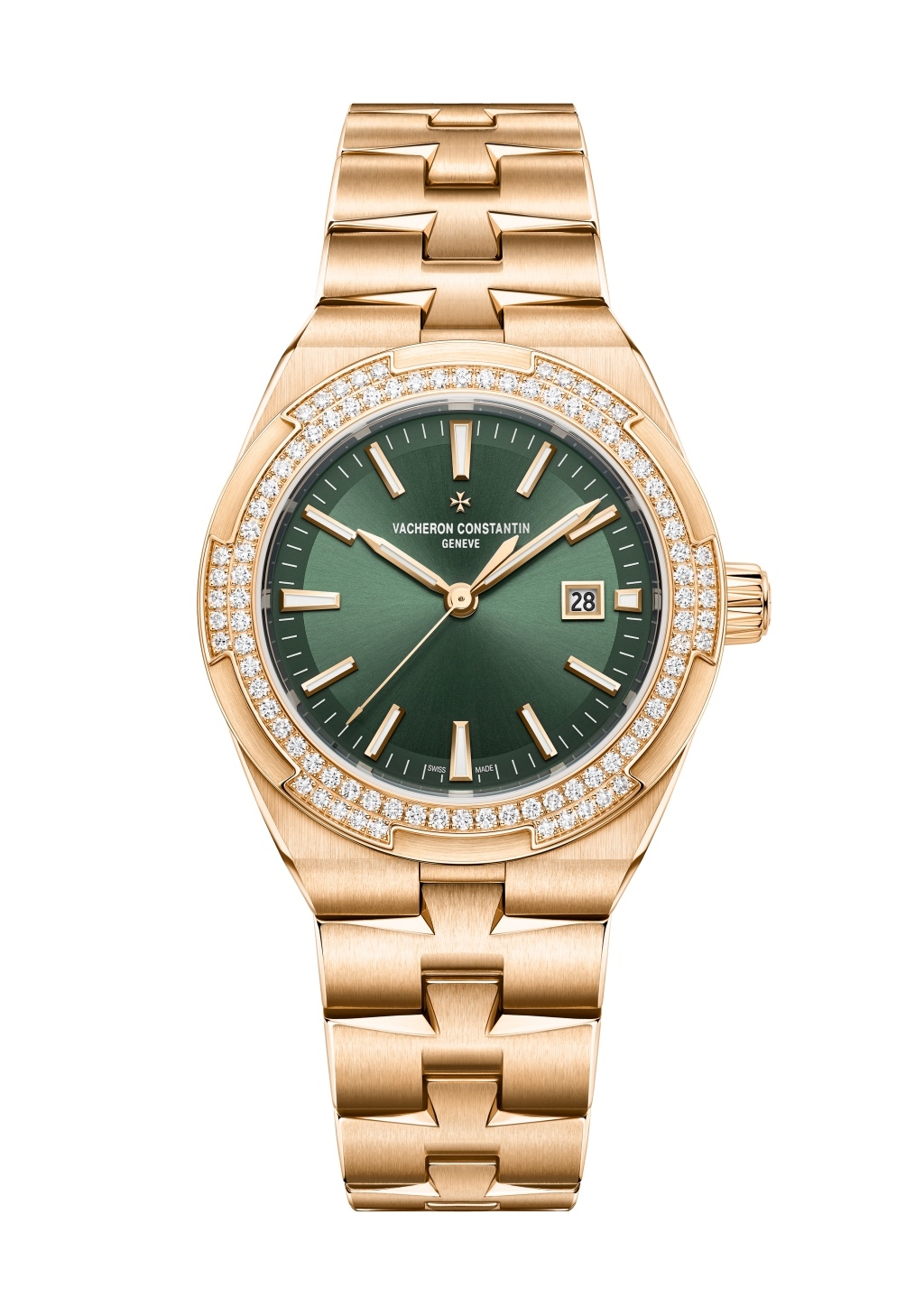 Vacheron Constantin Overseas Automatic 35 4605V/200R-B969 Oro Rosa Diamante Verde Pulsera