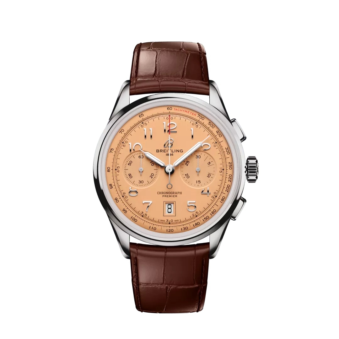 Breitling Premier B01 Chronografo 42 AB0145331K1P2 Acero Inoxidable Rosa Aligator Mate