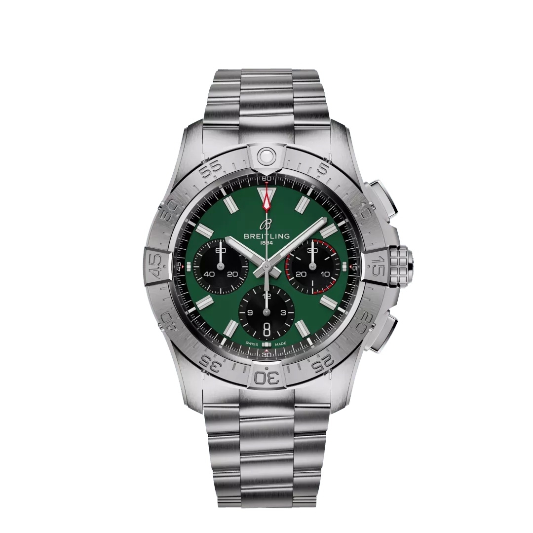 Breitling Avenger B01 Chronografo 42 AB0146101L1A1 Acero Inoxidable Verde Pulsera