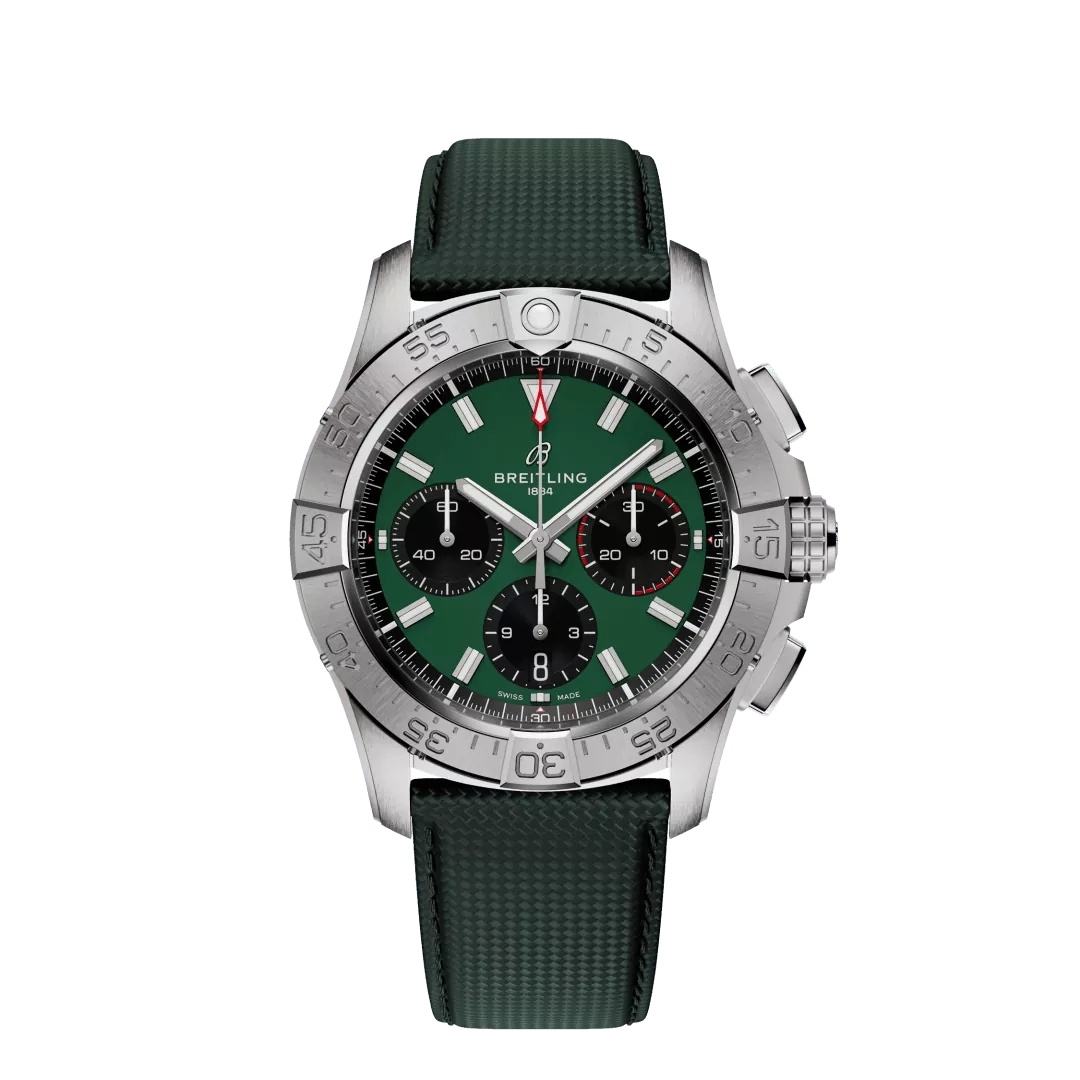 Breitling Avenger B01 Chronografo 42 AB0146101L1X1 Acero Inoxidable Verde Correa