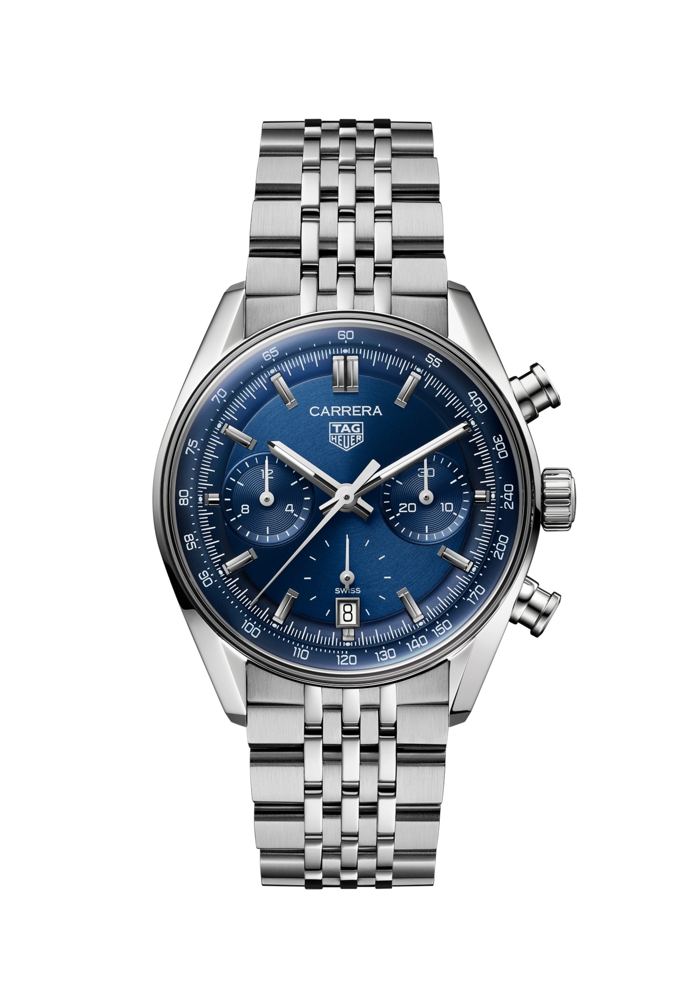 TAG Heuer Carrera Chronografo Glass Box CBS2212.BA0048 Acero Inoxidable Azul Pulsera