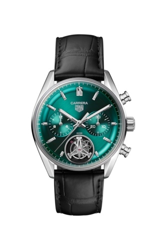 TAG Heuer Carrera Chronografo Tourbillon Glass Box CBS5011.FC6566 Acero Inoxidable Verde
